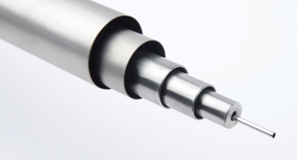 ultra-small diameter tubes, gold alloy, silver alloy, titanium, titanium alloy, platinum alloy